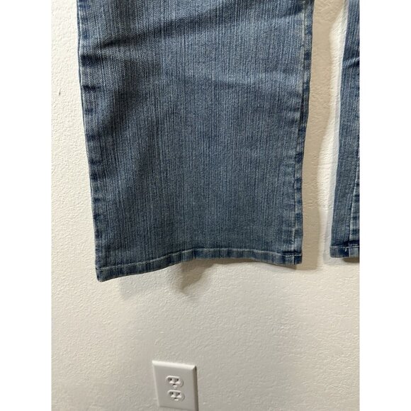 Boston Proper Women’s Black Embroidered High Rise Bootcut Denim Jeans 10 - Picture 6 of 10